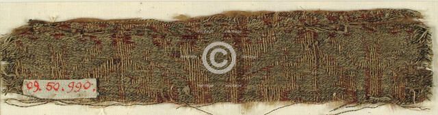 Textile with Confronted Parrots and Conventional Foliage, German, 12th-13th century. Creator: Unknown.