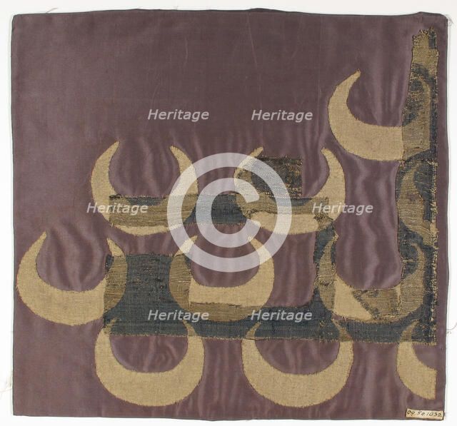 Textile with Crescents, Italian (?), 10th-12th century. Creator: Unknown.