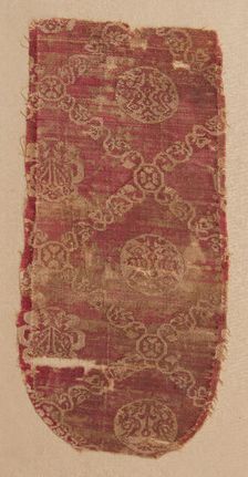 Textile with Diaper Pattern, Egyptian, 6th-9th century. Creator: Unknown