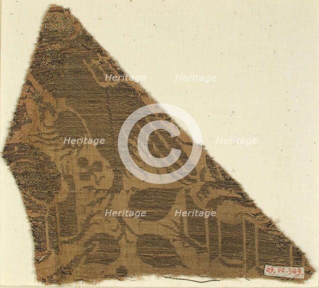 Textile with Eagle Attacking Dog, Italian, 15th century. Creator: Unknown.