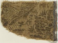 Textile with Eagle, Rayed Sun, and Flowers, Italo-Arabic, 14th century. Creator: Unknown