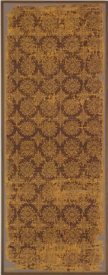 Textile with floral medallions and lozenges, Mid-Tang dynasty, first half of the 8th century. Creator: Unknown