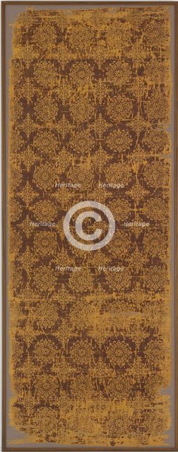 Textile with floral medallions and lozenges, Mid-Tang dynasty, first half of the 8th century. Creator: Unknown.