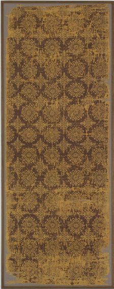 Textile with floral medallions and lozenges, Mid-Tang dynasty, first half of the 8th century. Creator: Unknown
