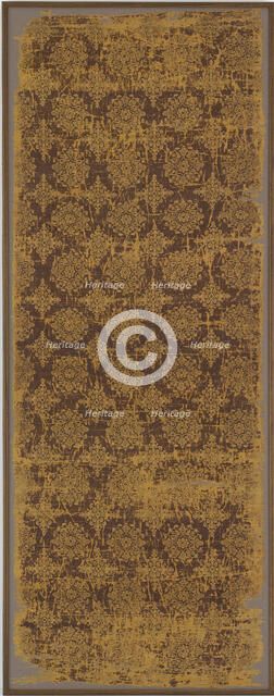 Textile with floral medallions and lozenges, Mid-Tang dynasty, first half of the 8th century. Creator: Unknown.