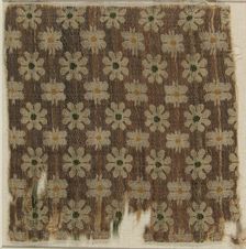 Textile with Flower Motif, German, 15th century. Creator: Unknown