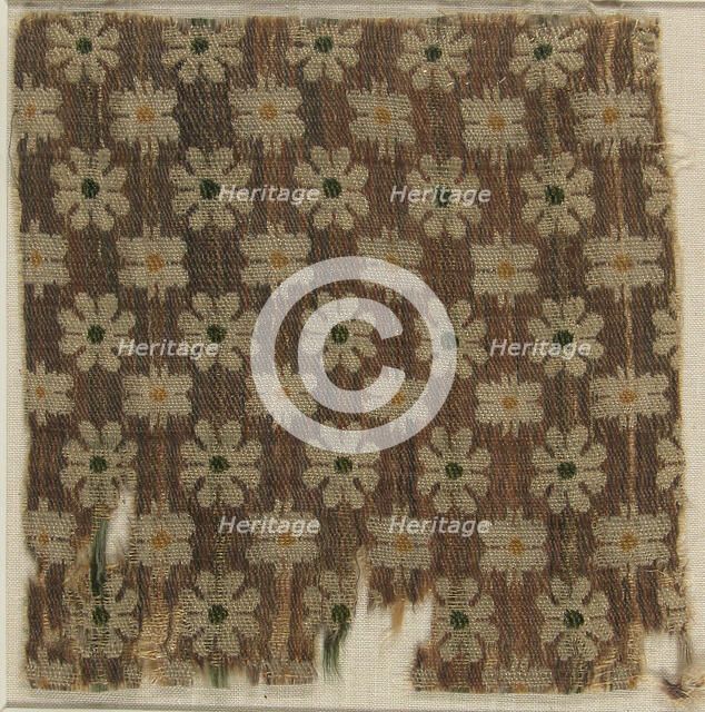 Textile with Flower Motif, German, 15th century. Creator: Unknown.