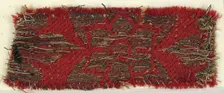 Textile with Flower Motive, Italo-Arabic, 14th century. Creator: Unknown