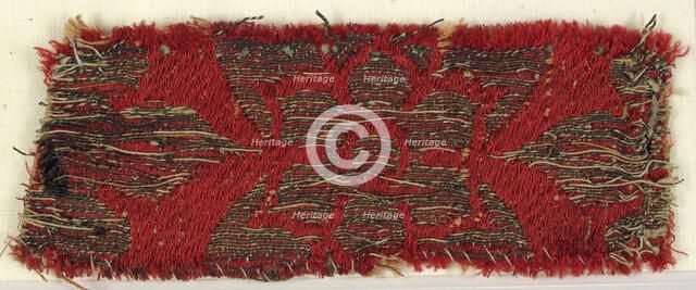 Textile with Flower Motive, Italo-Arabic, 14th century. Creator: Unknown.