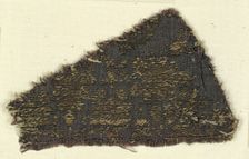 Textile with Foliated Ornament and Eagle's Head, Italian, 14th century. Creator: Unknown