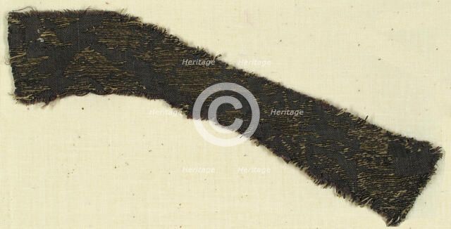 Textile with Foliated Ornament and Eagle's Head, Italian, 14th century. Creator: Unknown.