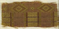 Textile with Geometrical Designs, German, 15th century. Creator: Unknown