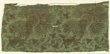 Textile with Lions, Gazelles and Foliage, Italian, 14th century. Creator: Unknown