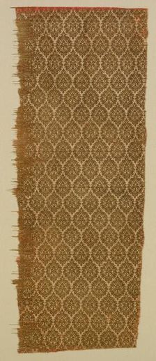 Textile with Palmettes, 1200s-1300s. Creator: Unknown