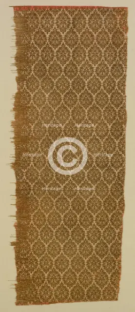 Textile with Palmettes, 1200s-1300s. Creator: Unknown.