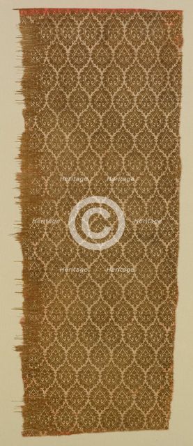 Textile with Palmettes, 1200s-1300s. Creator: Unknown.
