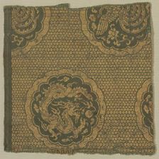 Textile with Phoenixes and Dragons, 1279-1368. Creator: Unknown
