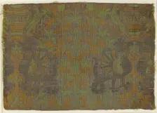 Textile with Plants and Animals, Italian, 15th century. Creator: Unknown
