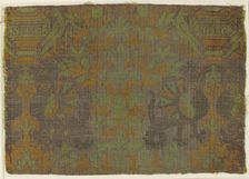 Textile with Plants and Animals, Italian, 15th century. Creator: Unknown