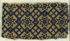 Textile with Stars and Swastika, German, 15th century. Creator: Unknown