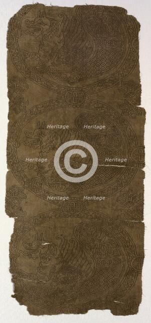 Textile with Senmurvs, 800s ?. Creator: Unknown.