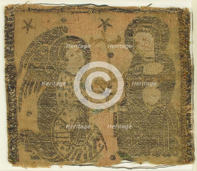 Textile with The Annunciation, Italian, 14th century. Creator: Unknown.