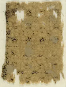 Textile withTrellis Pattern, German, 15th century. Creator: Unknown