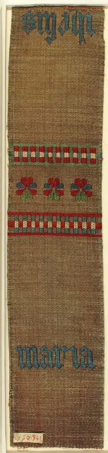 Textile Band, German, 15th century. Creator: Unknown