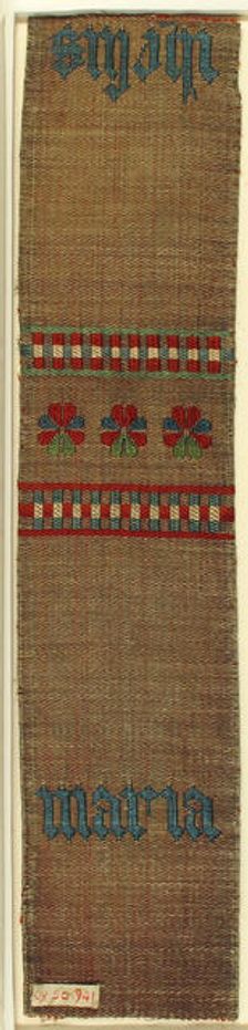 Textile Band, German, 15th century. Creator: Unknown