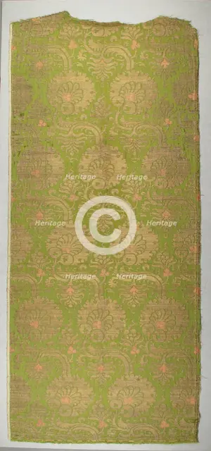Textile, Brocade, Italian, 15th century. Creator: Unknown.