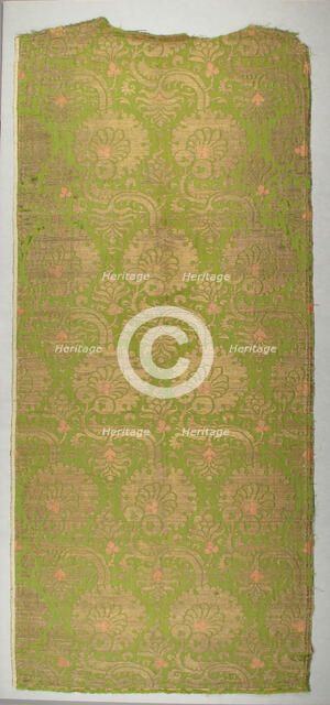 Textile, Brocade, Italian, 15th century. Creator: Unknown.