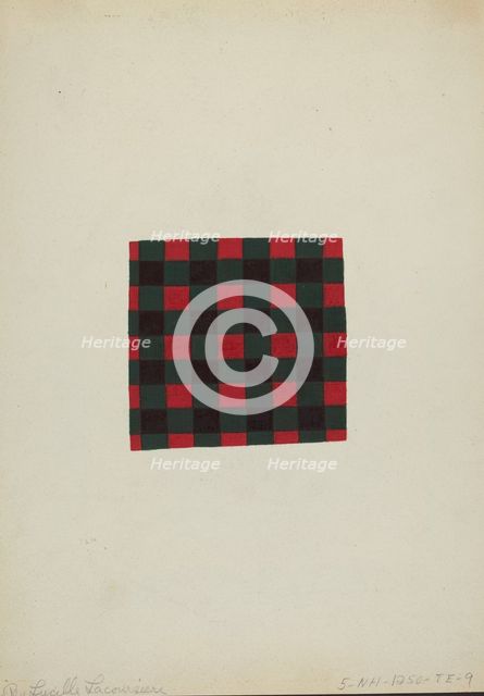 Textile, c. 1938. Creator: Lucille Lacoursiere.
