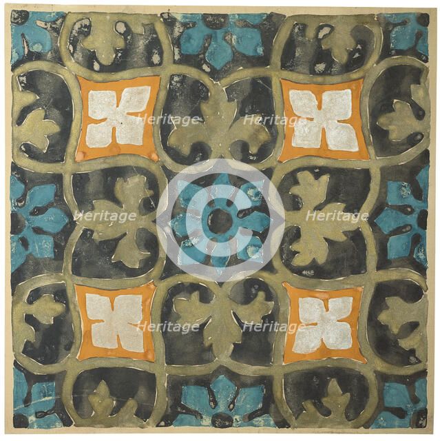 Textile design, Early 20th cen.. Creator: Bakst, Léon (1866-1924).