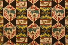 Textile design with American Indian motifs, ca 1923