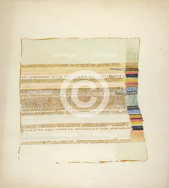 Textile Detail, c. 1941. Creator: Dorothea Bates.