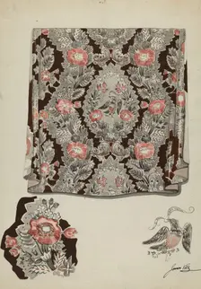 Textile Drapery, c. 1937. Creator: James Vail