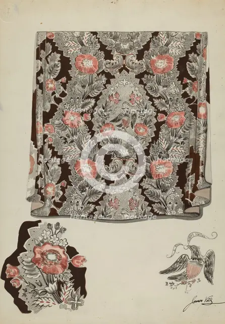 Textile Drapery, c. 1937. Creator: James Vail.