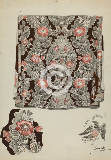 Textile Drapery, c. 1937. Creator: James Vail.