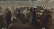 Textile factory in Kirovobad. Artist: Stroev, Pyotr Pheonovich (1898-1942)