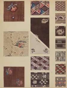 Textile from Quilt, c. 1937. Creator: Millia Davenport