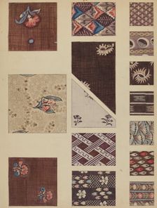 Textile from Quilt, c. 1937. Creator: Millia Davenport