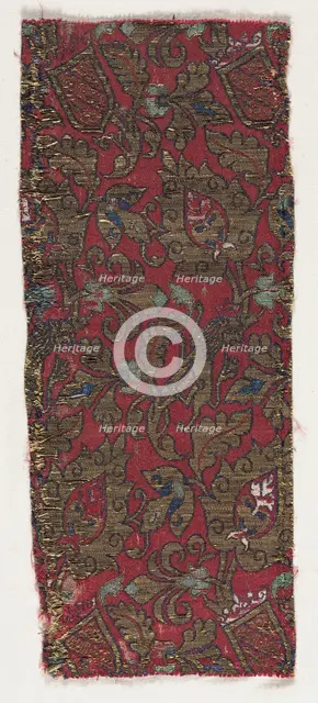 Textile Fragment, 15th century. Creator: Unknown.