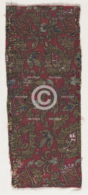 Textile Fragment, 15th century. Creator: Unknown.