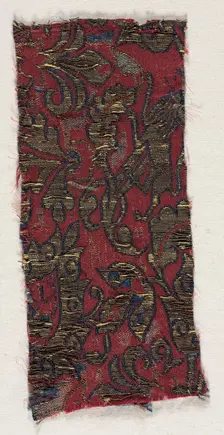 Textile Fragment, 15th century. Creator: Unknown