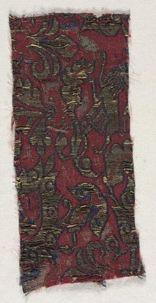 Textile Fragment, 15th century. Creator: Unknown