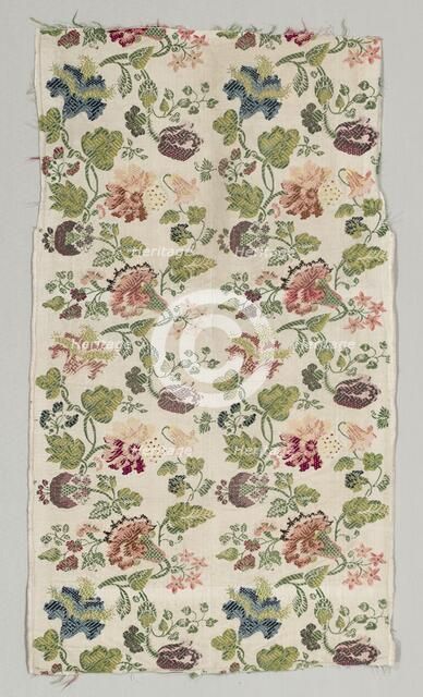Textile Fragment, 1700s. Creator: Unknown.