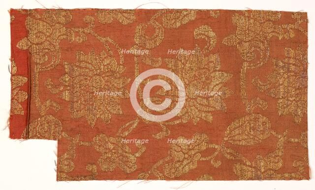 Textile Fragment, 1700s. Creator: Unknown.