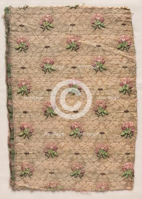 Textile Fragment, 1774-1793. Creator: Unknown.