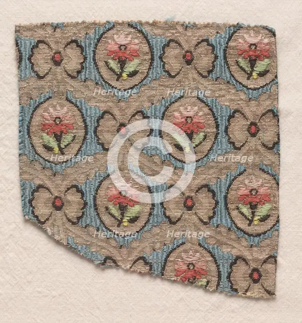 Textile Fragment, 1774-1793. Creator: Unknown.