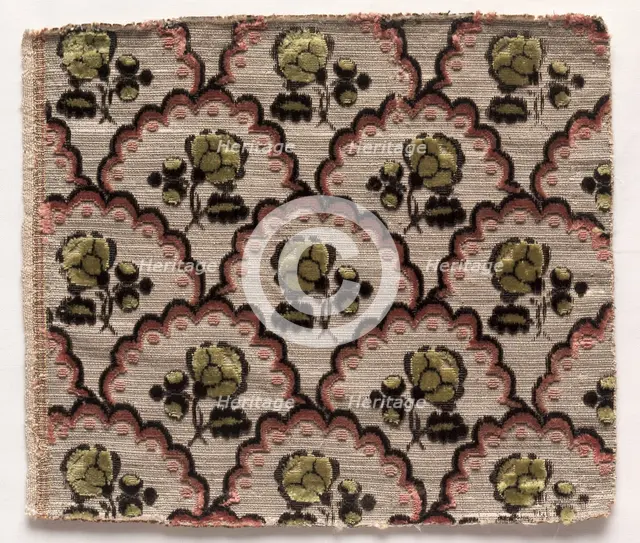 Textile Fragment, 1774-1793. Creator: Unknown.